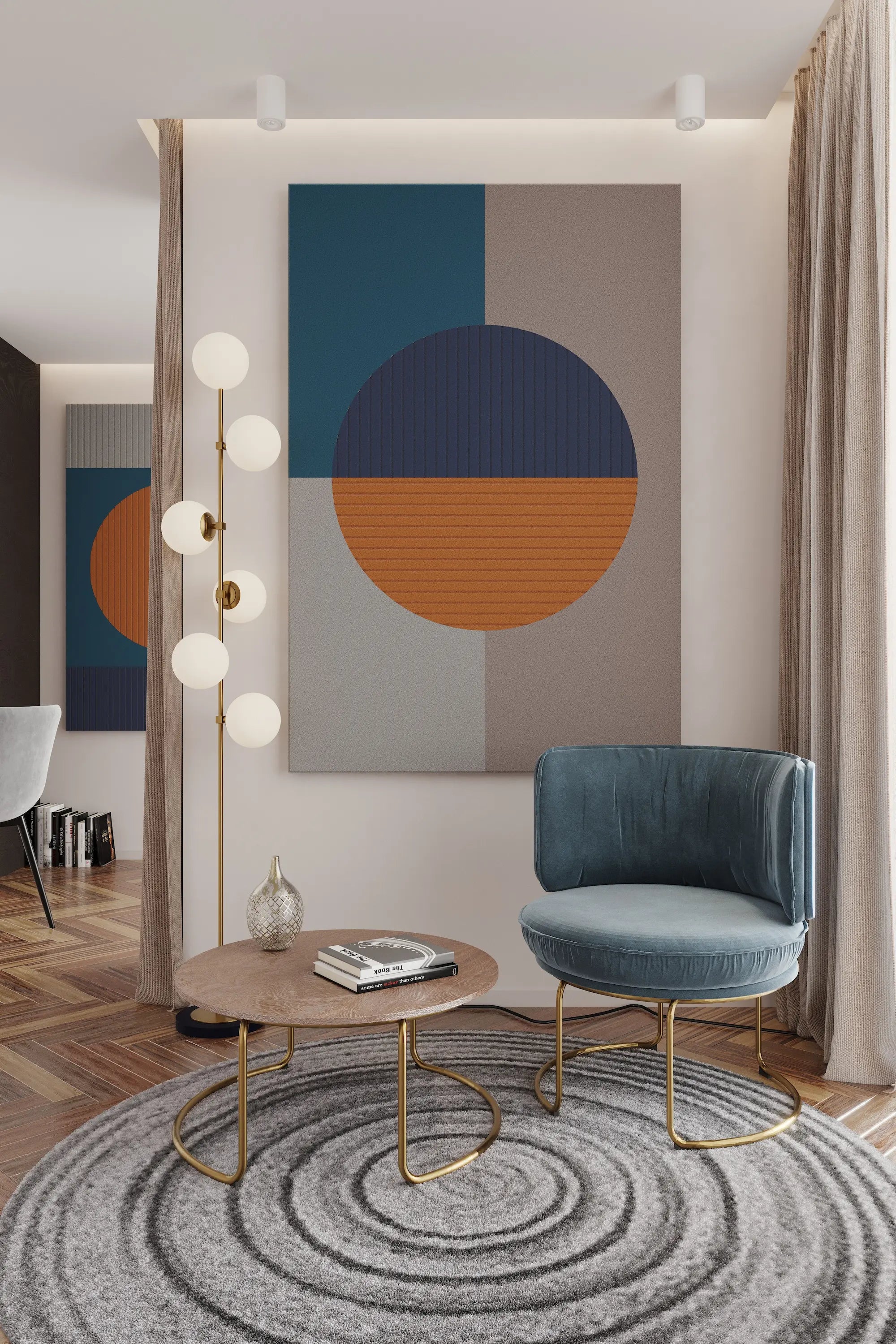 Acoustic Wall Art Panels RING 1 in cozy interior Decormania eu